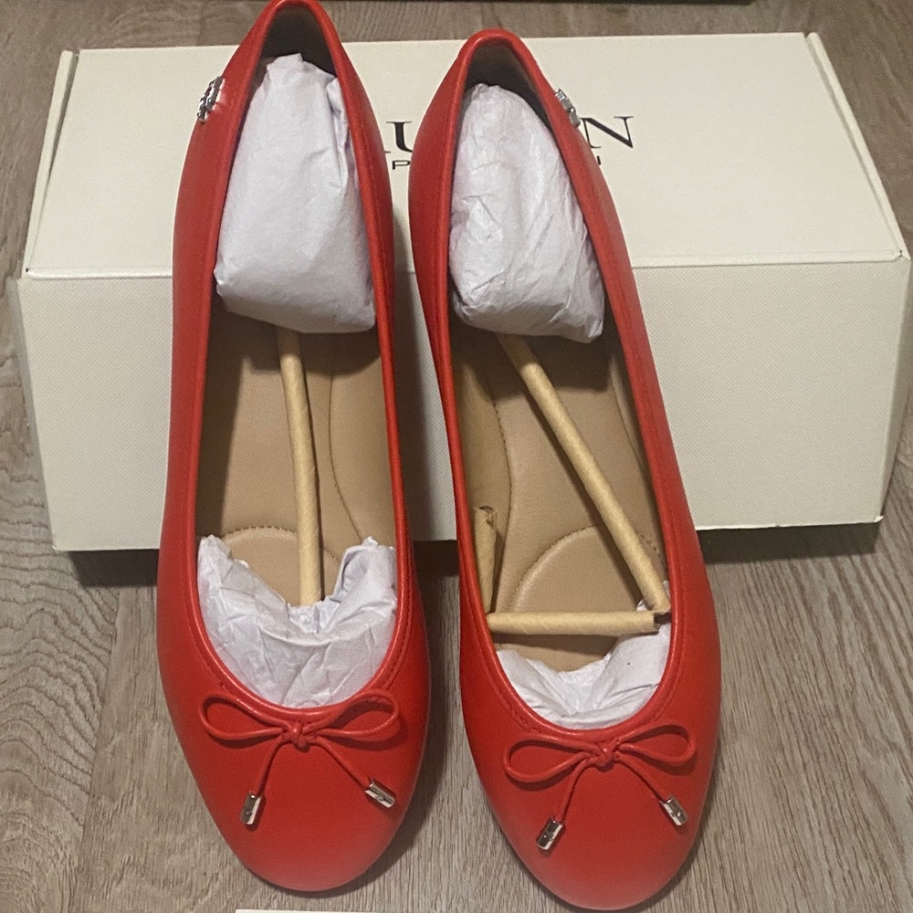 BNWT Ralph Lauren Red Ballet Flats